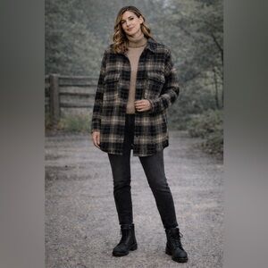 Banana Republic Textured Black and Gray Jacket (shacket).NWOT